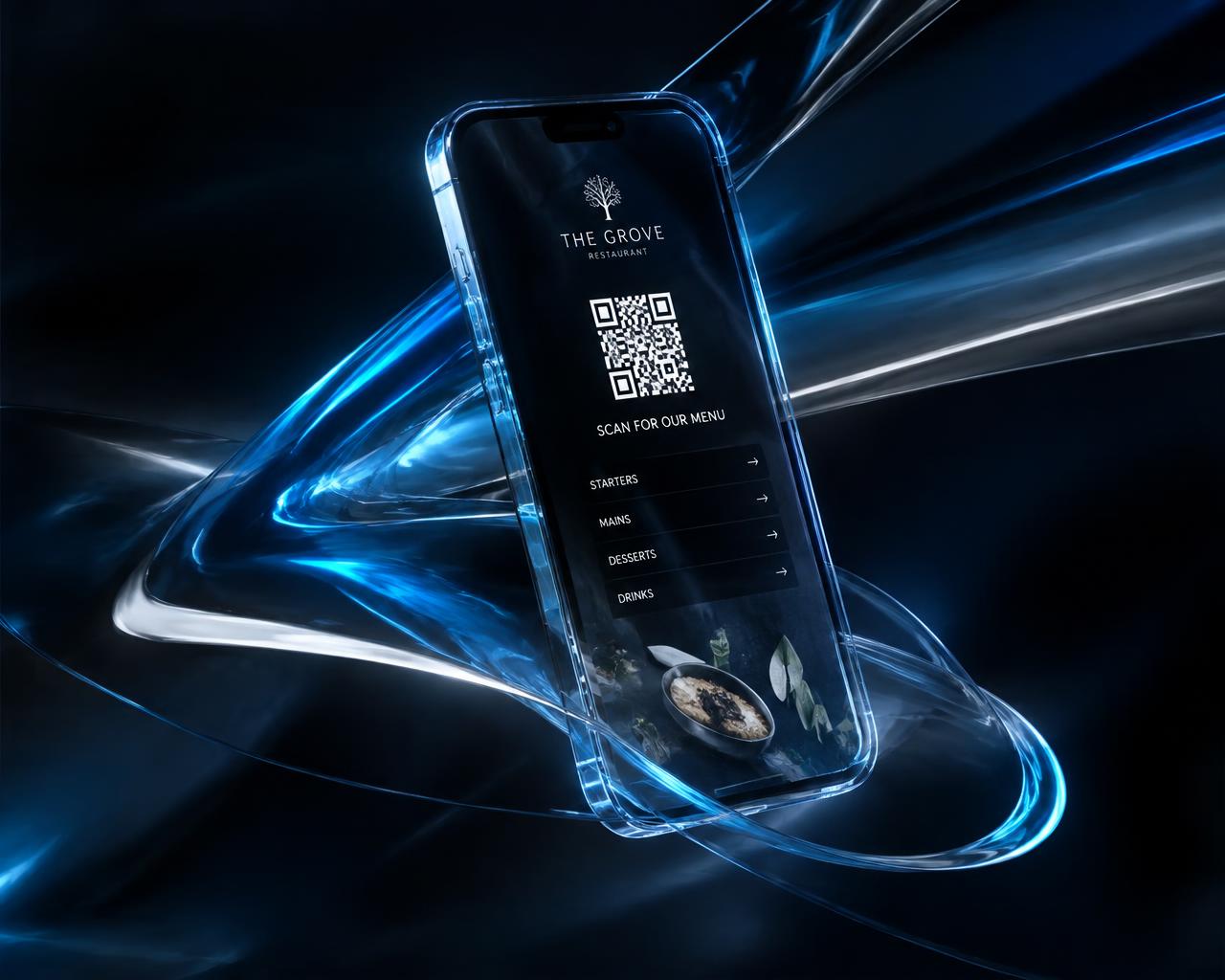 Carta digital QR en un móvil